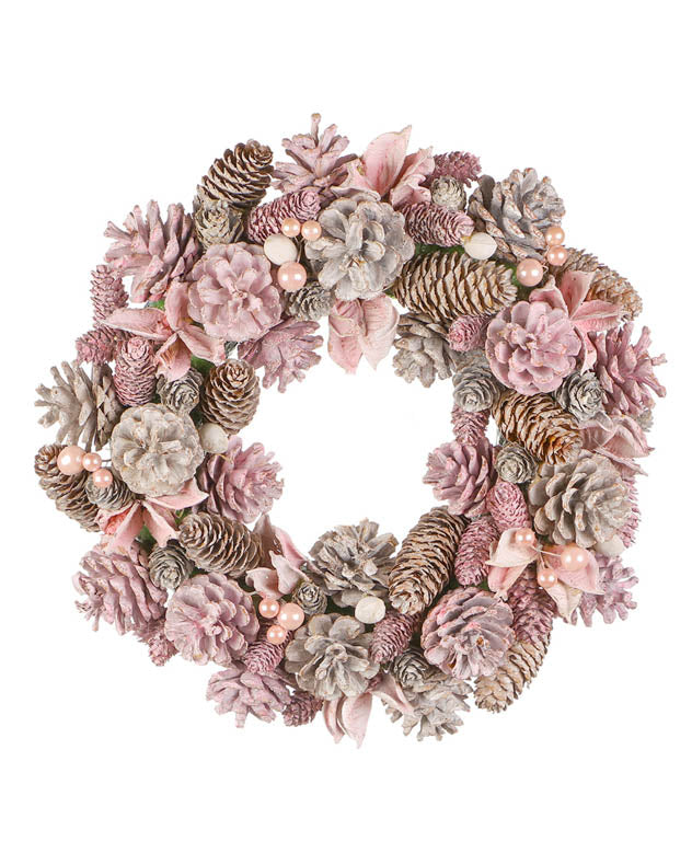 blush pink christmas wreath