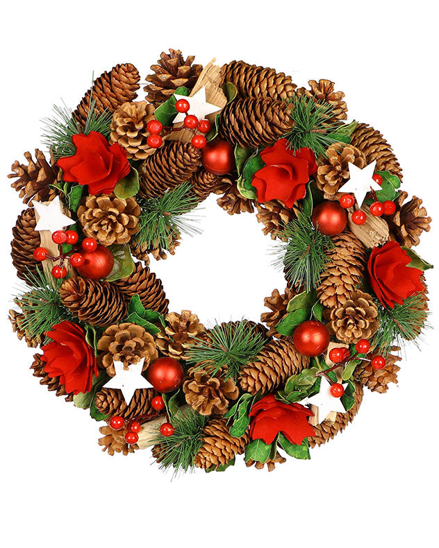 pinecone hanging christmas wreath