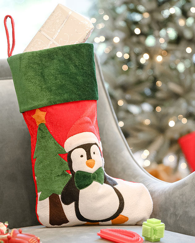childrens penguin christmas stocking