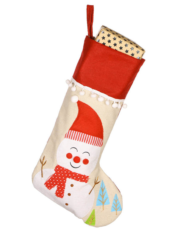 pompom christmas stocking