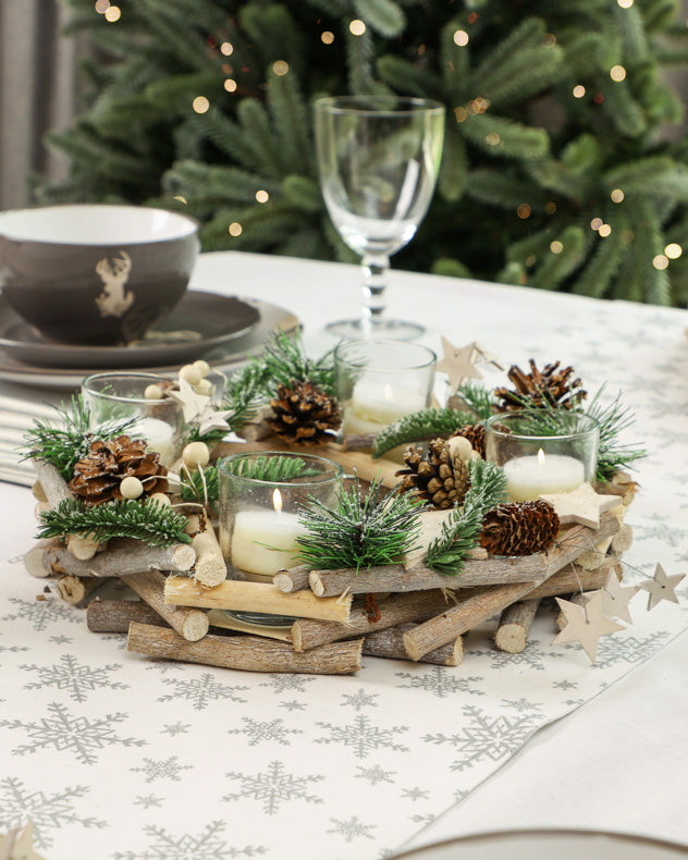 christmas candle holder cantrepiece
