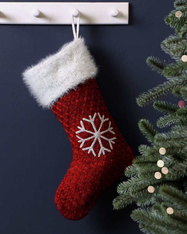 red traditional christmas stocking