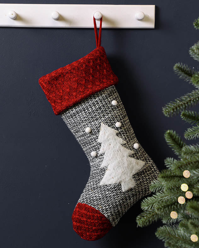 Traditional handmade christmas stocking