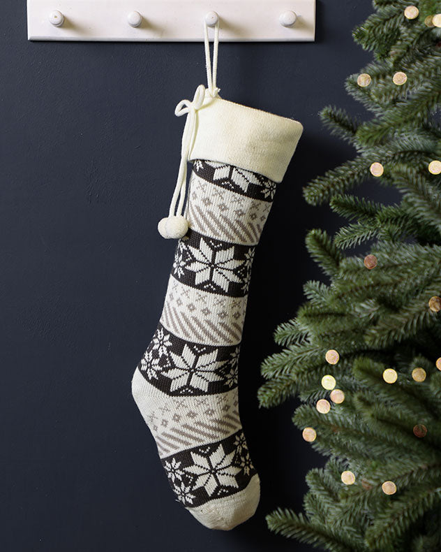 hanging traditional christmas stocking