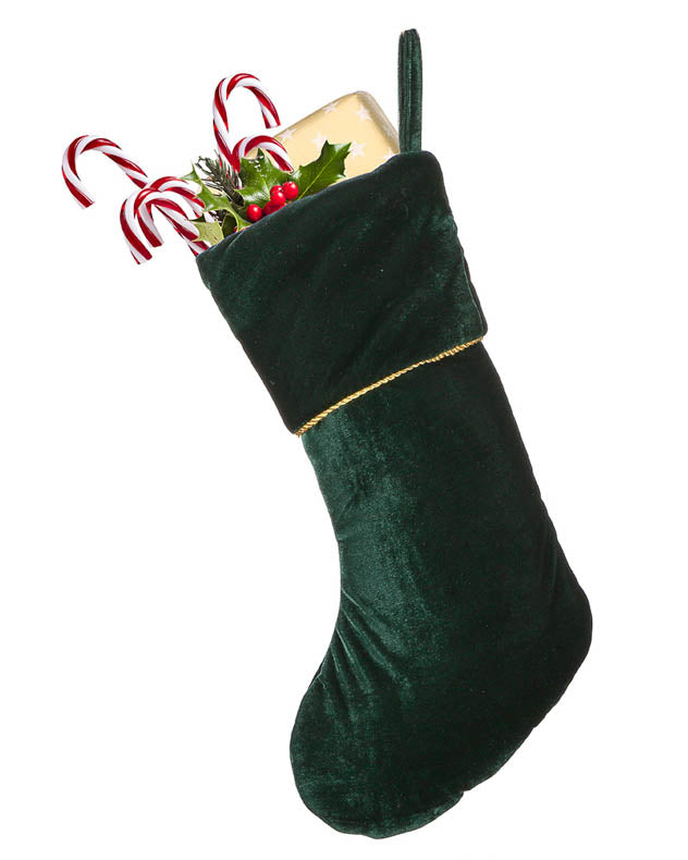 Stockings - Knightsbridge Green Velvet Christmas Stocking