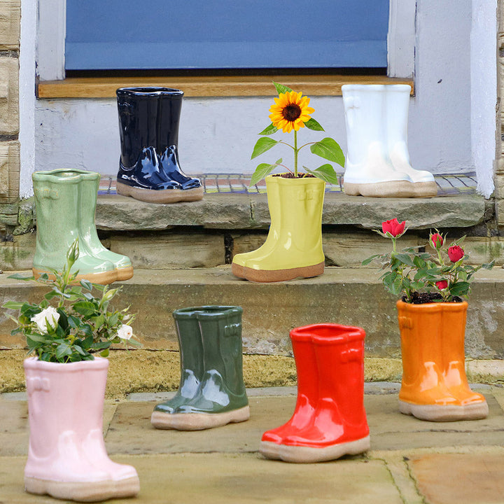 Rainbow Wellington Boot Planter Collection