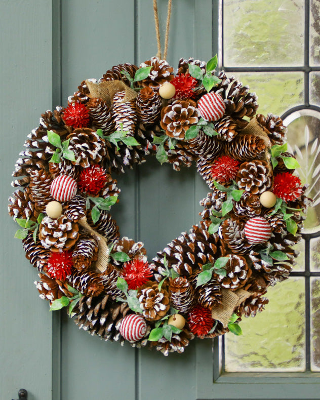 candy cane christmas door wreath