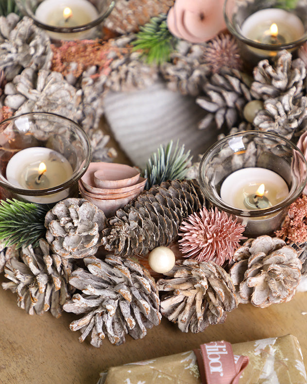 Winter Meadow Tea Light Holder Centrepiece
