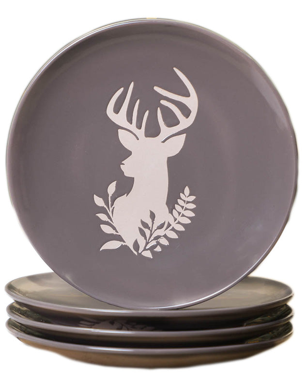 Set of 6 Woodland Stag Side Plates