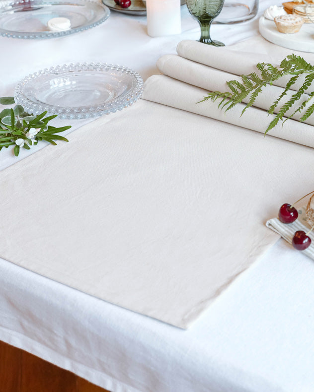Table Runners - Plain Chambray Cotton Table Runner