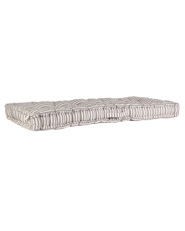 Pyreneés Grey Stripe Padded Bench and Floor Cushion
