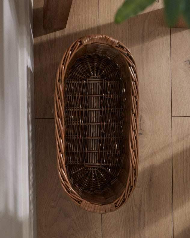 Wicker Bathroom Storage Basket
