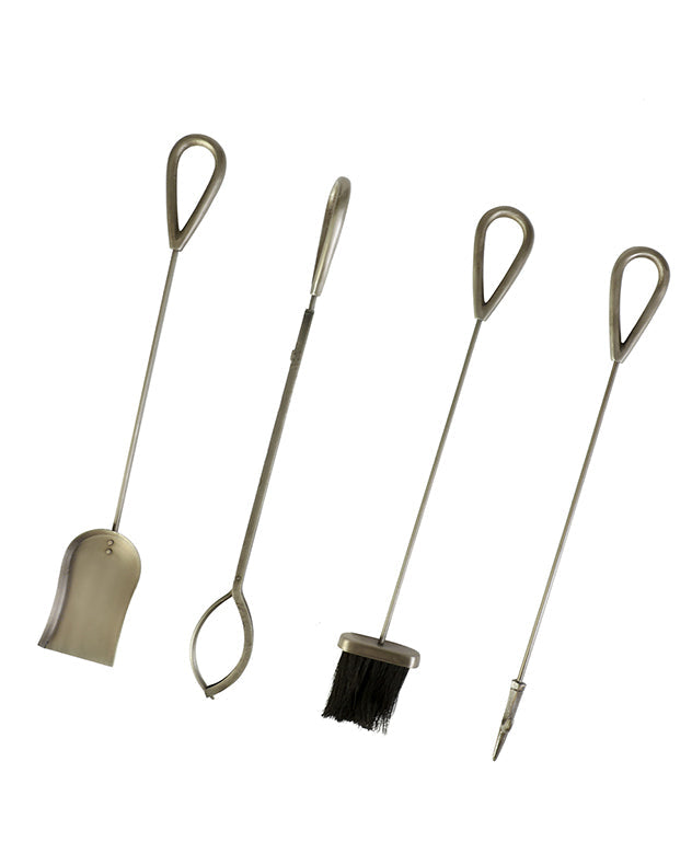 Four fireplace tools