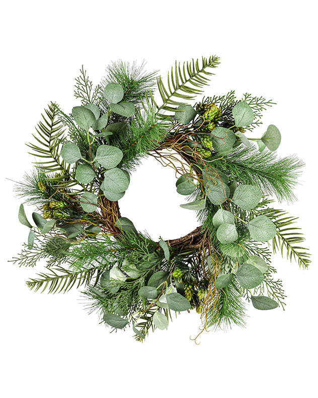 evergreen christmas wreath