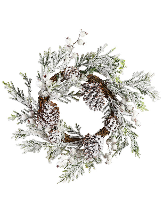 handmade pinecone christmas wreath