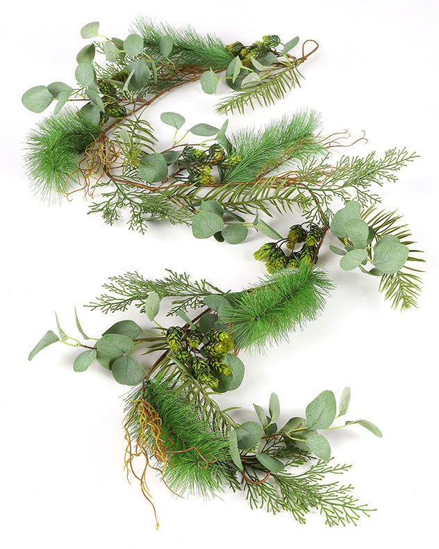 green christmas garland