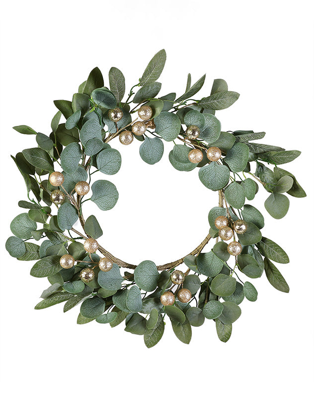 Christmas Decorations Garland and Wreath - Gold Berry Wreath & Garland Collection