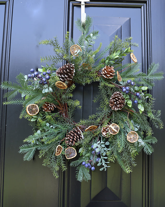 christmas fruit front door christmas wreath