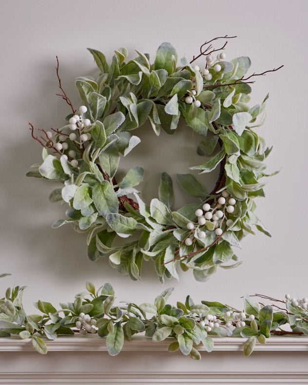 lambs ear wreath and garland collection