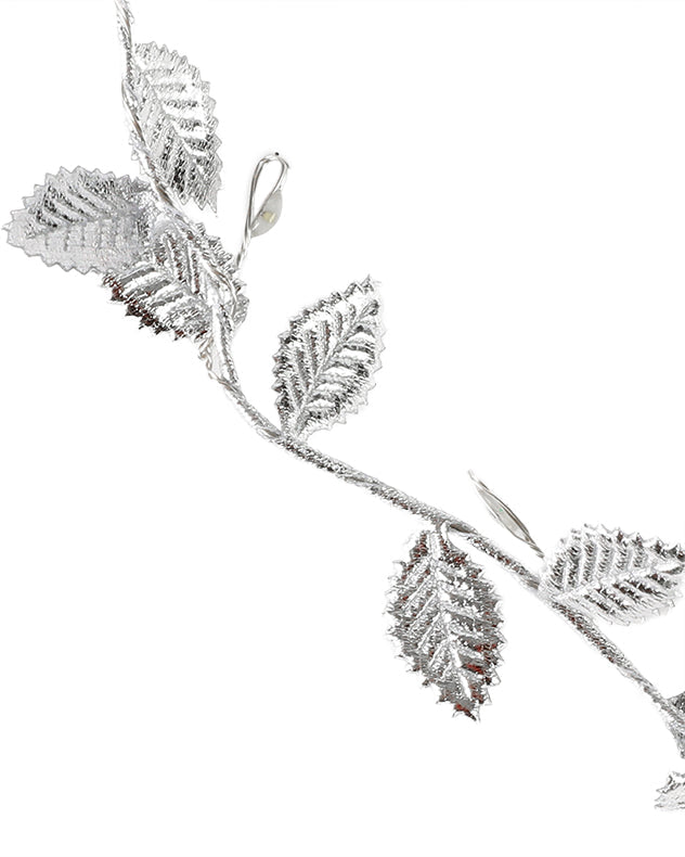 silver leaf christmas garland
