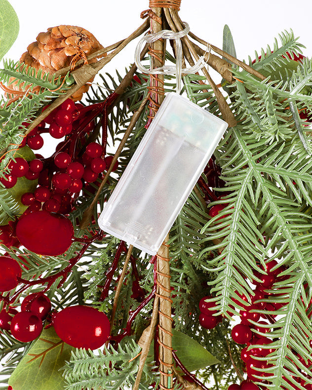 Swags - Pre-Lit Berries &amp; Baubles Swag