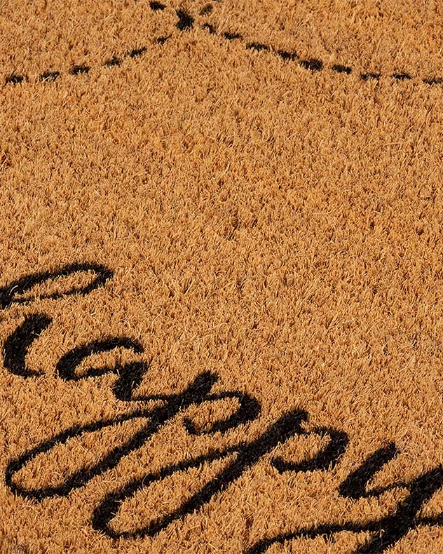 Bee Happy Natural Coir Welcome Doormat Runner