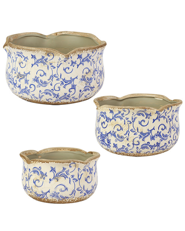 Set of 3 Florence Ceramic Planters