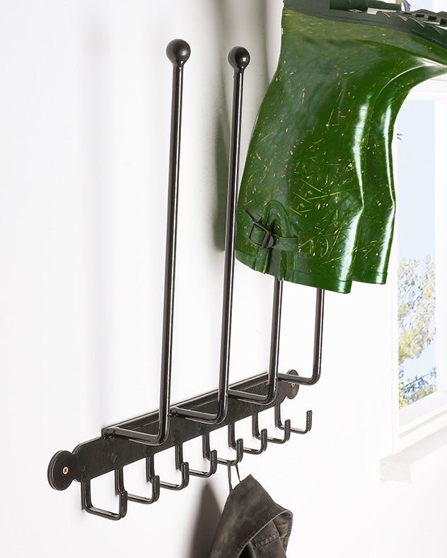 Wall Mounted Two Pair Wellington Boot Rack
