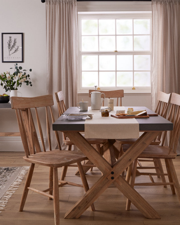 dining table and chairs solid oak