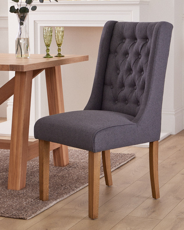 upholstered dining room chair grey
