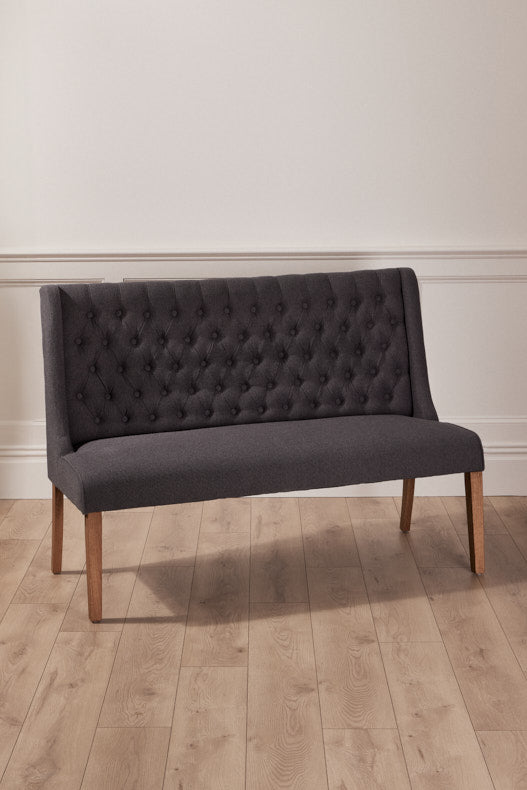Linen dining hot sale bench