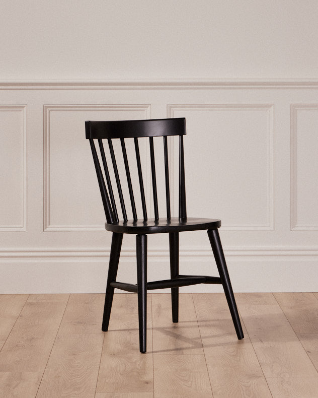 Spindle black best sale dining chairs