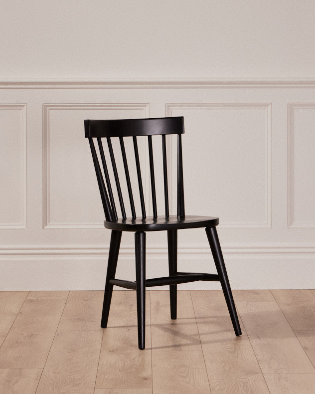 black spindle back dining chair