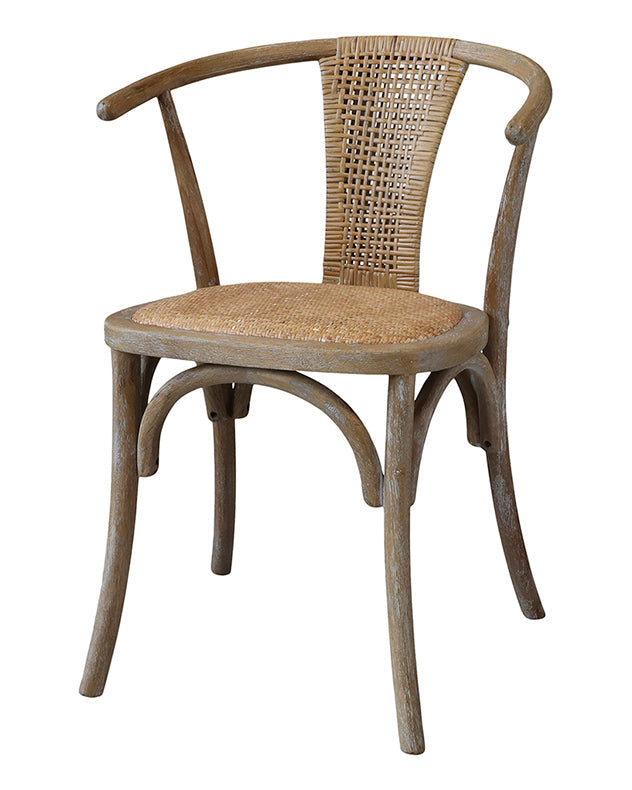 wicker carver dining room chair