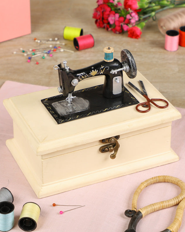 French Sewing Machine Vintage Sewing Box