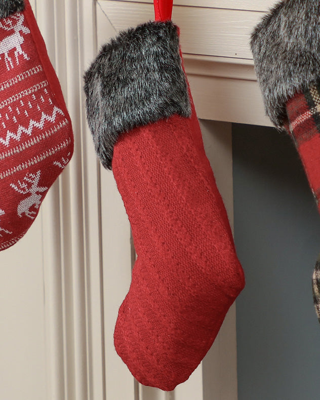 fur cuff christmas stocking