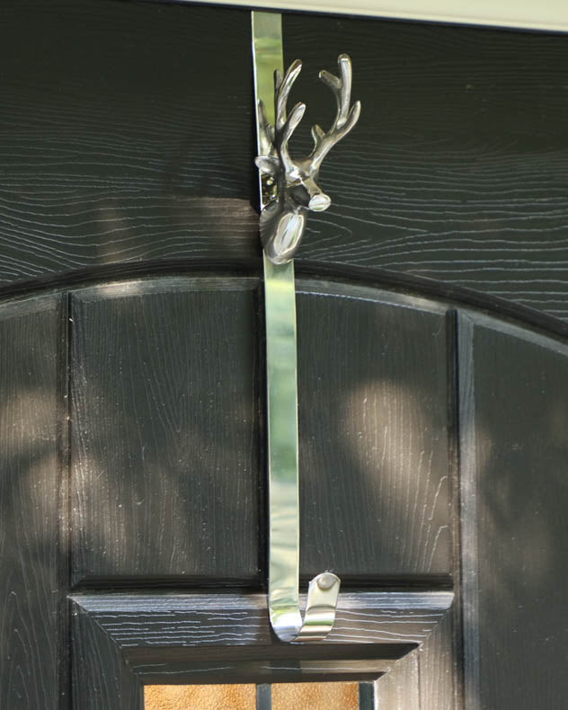 Silver Stag Front Door Wreath Hanger