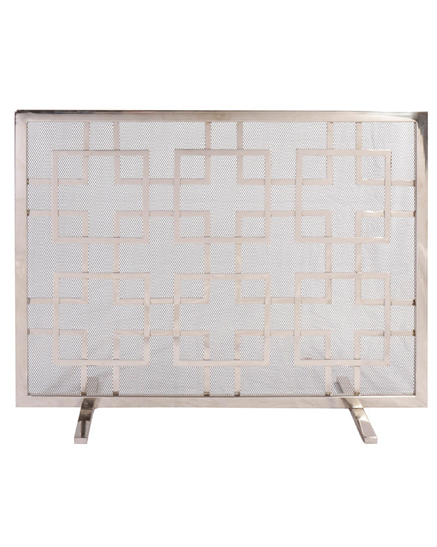 Freestanding Nickel Fireguard
