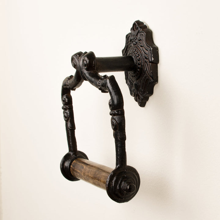 Period Cast Iron Toilet Roll Holder