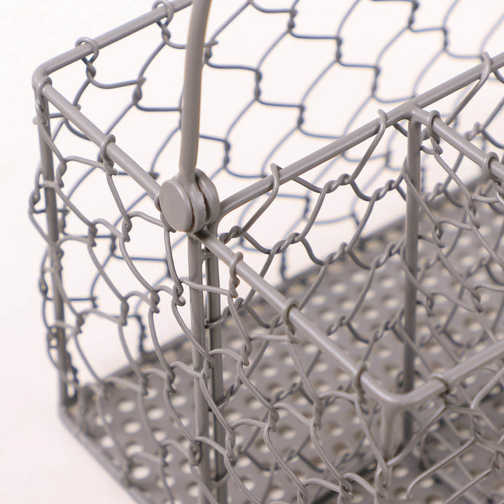 country grey art supply storage basket