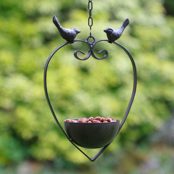 Love Birds Hanging Bird Bath and Gardener's String Dispenser