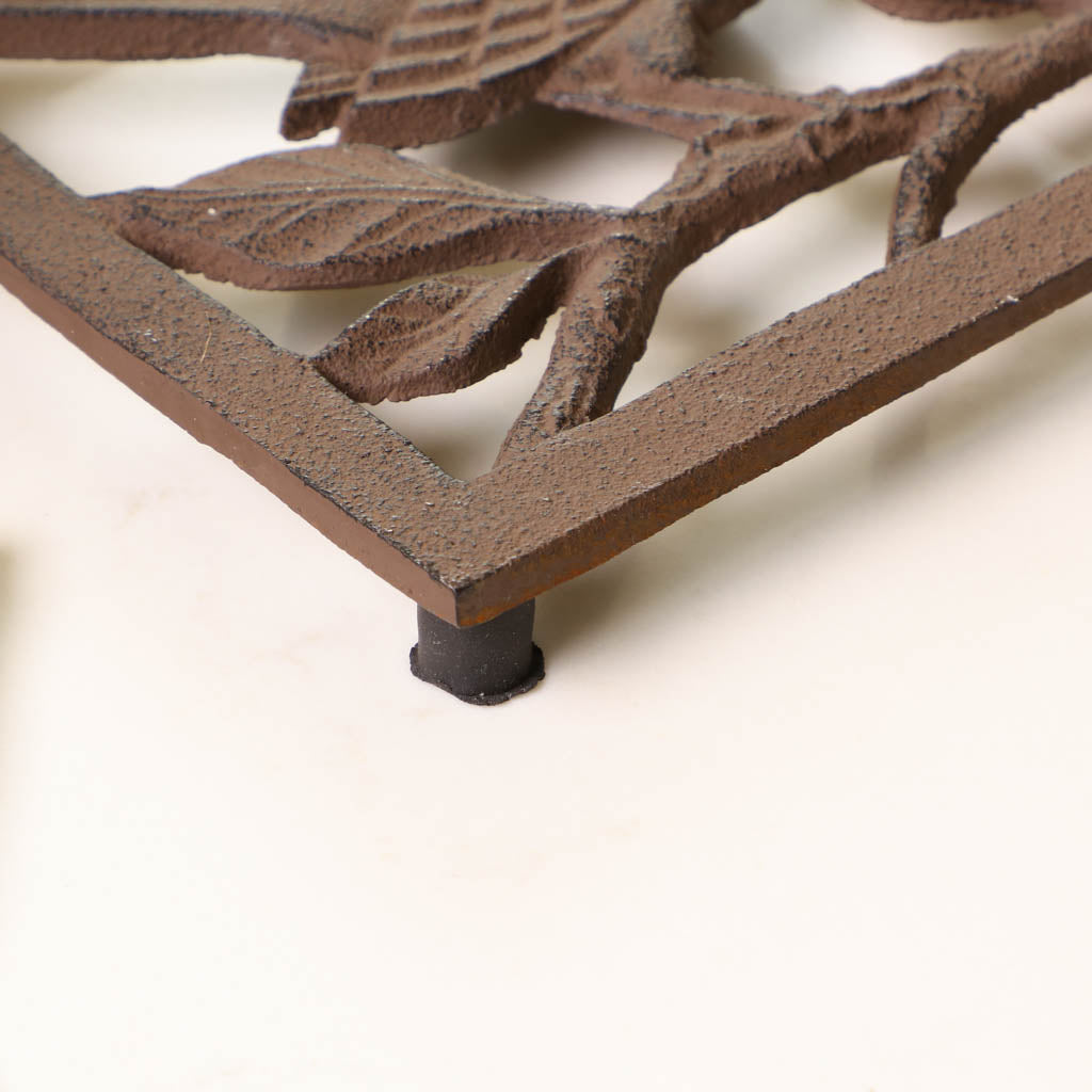 Vintage Bird Cast Iron Trivet Gift