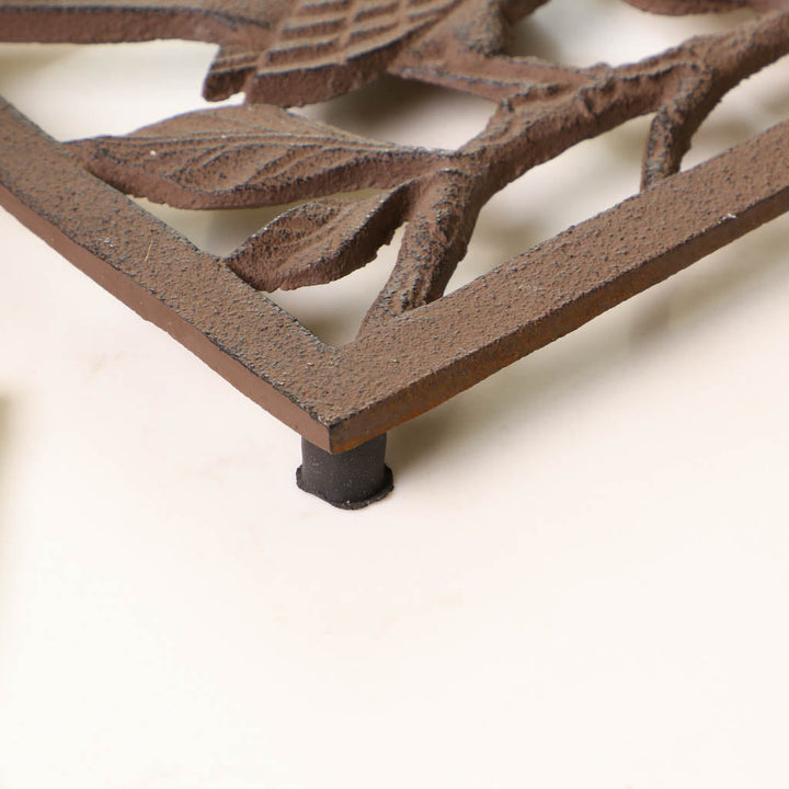 Vintage Bird Cast Iron Trivet Gift