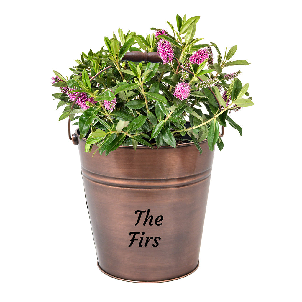 Personalised Copper Planter Bucket