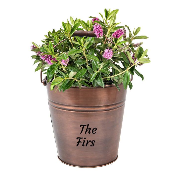 Personalised Copper Planter Bucket