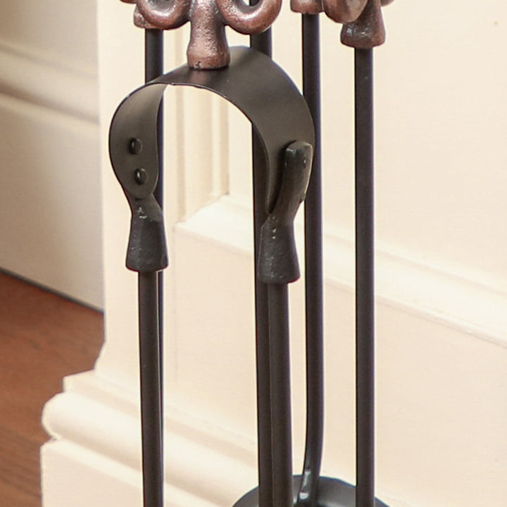 Copper Handled Fireside Tool Set Anniversary Gift