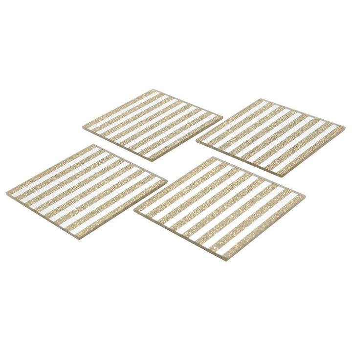 Set of 4 Mirrored Glitter Coasters
