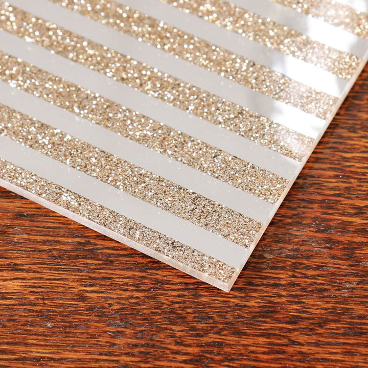 Set of 4 Gold Mirrored Glitter Coasters