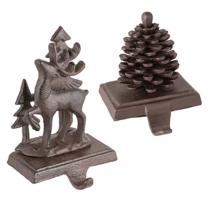 Antique Brown Cast Iron Large Present Sack Hooks