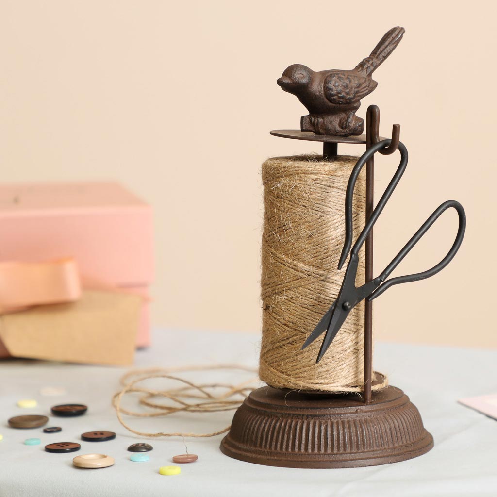 Cast Iron Bird String Dispenser Gift